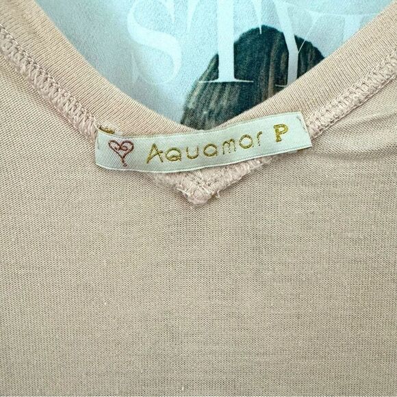Aquamar Salmon Graphic Satin Short Sleeve Size Small - Picture 3 of 3